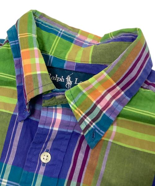 POLO RALPH LAUREN（ポロ・ラルフローレン）POLO RALPH LAUREN (ポロ・ラルフローレン) チェックBDシャツ ブルー×グリーン サイズ:Sの古着・服飾アイテム