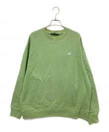 Acne studios（アクネ ストゥディオズ）の古着「フェイスパッチクルーネックスウェット」｜グリーン