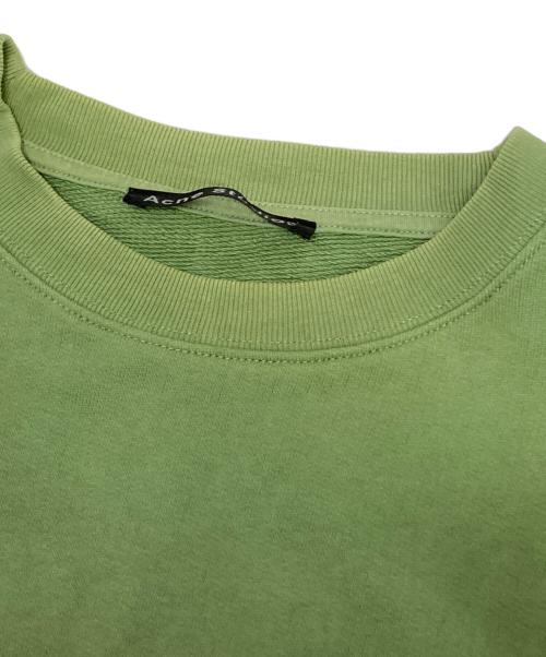 Acne studios（アクネ ストゥディオズ）Acne studios (アクネ ストゥディオズ) フェイスパッチクルーネックスウェット グリーン サイズ:Sの古着・服飾アイテム