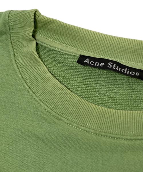 Acne studios（アクネ ストゥディオズ）Acne studios (アクネ ストゥディオズ) フェイスパッチクルーネックスウェット グリーン サイズ:Sの古着・服飾アイテム