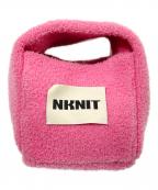NKNITンニット）の古着「cube KNIT bag」｜ピンク