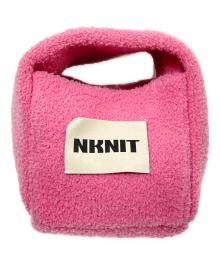 NKNIT（ンニット）の古着「cube KNIT bag」｜ピンク