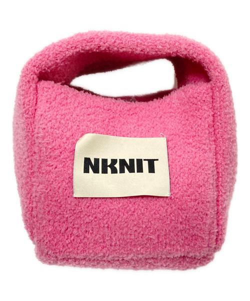 NKNIT（ンニット）NKNIT (ンニット) cube KNIT bag ピンク サイズ:下記参照の古着・服飾アイテム