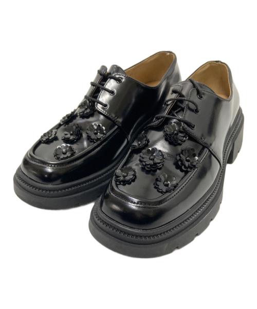 Le Talon（ル タロン）Le Talon (ル タロン) YOUNA 厚底フラワーレースアップシューズ ブラック サイズ:25.0㎝の古着・服飾アイテム
