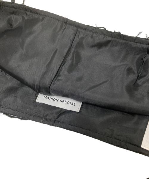 MAISON SPECIAL（メゾンスペシャル）MAISON SPECIAL (メゾンスペシャル) サイドスリット フリンジ ビスチェ ブラック サイズ:Fの古着・服飾アイテム
