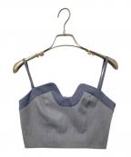 Ameriアメリ）の古着「WAVE LINE SHORT BUSTIER」｜グレー
