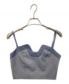 中古・古着通販】AMERI (アメリ) LACE WORKPOCKET VEST ブラック