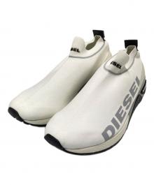 DIESEL（ディーゼル）の古着「アスレジャー ニット ロゴ スニーカー」｜ホワイト