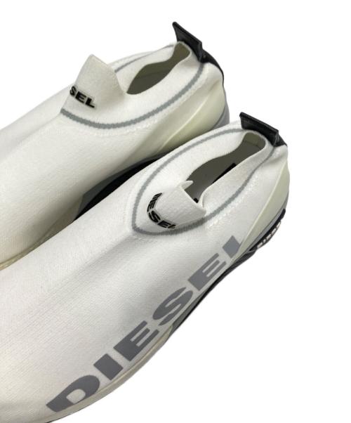 DIESEL（ディーゼル）DIESEL (ディーゼル) アスレジャー ニット ロゴ スニーカー ホワイト サイズ:28.0cmの古着・服飾アイテム