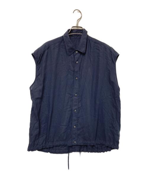 Spick and Span（スピック＆スパン）Spick and Span (スピック＆スパン) リネンブレンドフレンチヘムギャザーシャツ グレー サイズ:下記参照の古着・服飾アイテム
