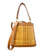 BEVINI MODENAベヴィーニ モデナ）の古着「ショルダーバッグ」｜ブラウン×ベージュ