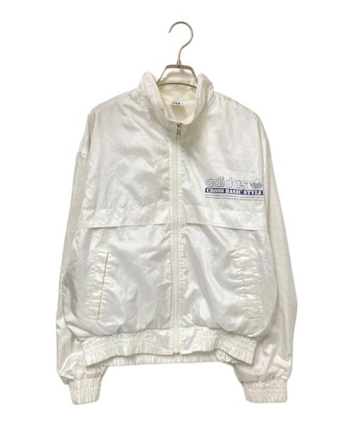 adidas（アディダス）adidas (アディダス) ナイロンジャケット ホワイト サイズ:Lの古着・服飾アイテム