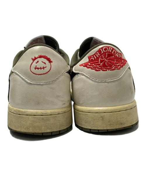 NIKE（ナイキ）NIKE (ナイキ) Travis Scott (トラヴィススコット) ローカットスニーカー オリーブ×ホワイト サイズ:27.5cmの古着・服飾アイテム
