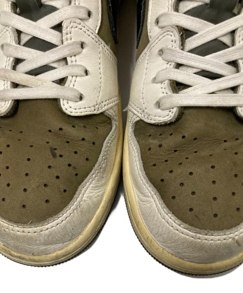 NIKE（ナイキ）NIKE (ナイキ) Travis Scott (トラヴィススコット) ローカットスニーカー オリーブ×ホワイト サイズ:27.5cmの古着・服飾アイテム