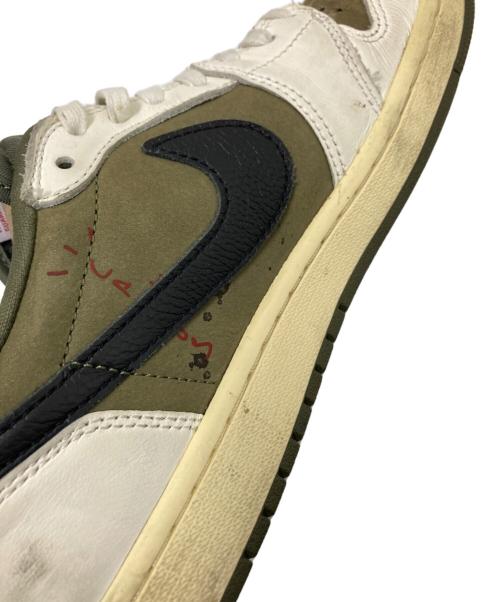 NIKE（ナイキ）NIKE (ナイキ) Travis Scott (トラヴィススコット) ローカットスニーカー オリーブ×ホワイト サイズ:27.5cmの古着・服飾アイテム