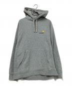 Carhartt WIPカーハート ワーク イン プログレス）の古着「HOODED AMERICAN SCRIPT SWEAT SHIRT」｜グレー