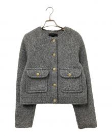 ZARA（ザラ）の古着「ノーカラージャケット」｜グレー
