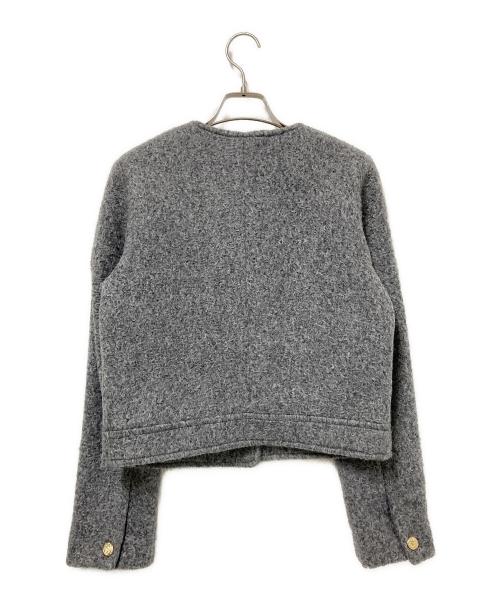 ZARA（ザラ）ZARA (ザラ) ノーカラージャケット グレー サイズ:XSの古着・服飾アイテム
