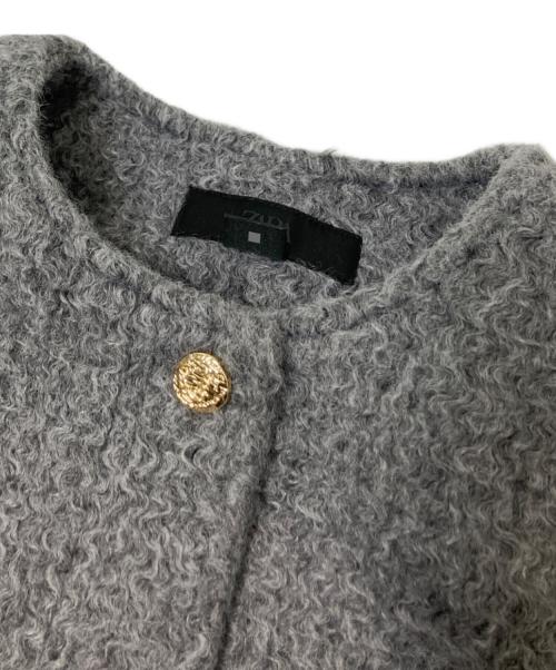 ZARA（ザラ）ZARA (ザラ) ノーカラージャケット グレー サイズ:XSの古着・服飾アイテム