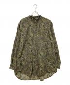Engineered Garmentsエンジニアド ガーメンツ）の古着「Wing Collar Shirt - Cotton Paisley Print」｜グリーン