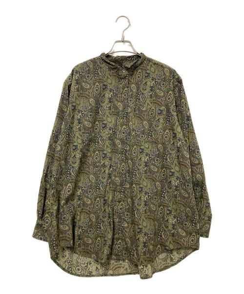 Engineered Garments（エンジニアド ガーメンツ）Engineered Garments (エンジニアド ガーメンツ) Wing Collar Shirt - Cotton Paisley Print グリーン サイズ:Sの古着・服飾アイテム