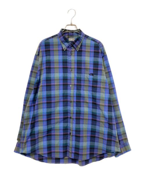 THE NORTH FACE（ザ ノース フェイス）THE NORTH FACE (ザ ノース フェイス) ロングスリーブマドラスシャツ ブルー×グリーン サイズ:Mの古着・服飾アイテム