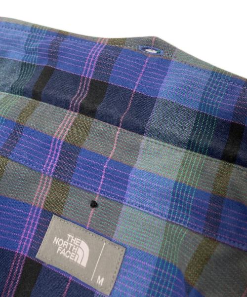 THE NORTH FACE（ザ ノース フェイス）THE NORTH FACE (ザ ノース フェイス) ロングスリーブマドラスシャツ ブルー×グリーン サイズ:Mの古着・服飾アイテム