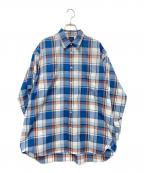 DAIWA PIER39ダイワ ピア39）の古着「Tech Work Shirts Flannel Plaids」｜ブルー×ホワイト