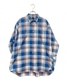 DAIWA PIER39（ダイワ ピア39）の古着「Tech Work Shirts Flannel Plaids」｜ブルー×ホワイト