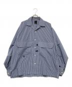 DAIWA PIER39ダイワ ピア39）の古着「TECH NEW ANGLERS OPEN GINGHAM」｜ホワイト×ブルー