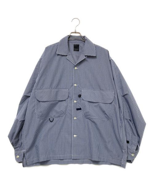 DAIWA PIER39（ダイワ ピア39）DAIWA PIER39 (ダイワ ピア39) TECH NEW ANGLERS OPEN GINGHAM ホワイト×ブルー サイズ:Mの古着・服飾アイテム