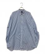 DAIWA PIER39ダイワ ピア39）の古着「TECH BUTTON DOWN SHIRTS L/S STRIPE」｜ブルー×ホワイト