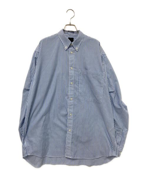 DAIWA PIER39（ダイワ ピア39）DAIWA PIER39 (ダイワ ピア39) TECH BUTTON DOWN SHIRTS L/S STRIPE ブルー×ホワイト サイズ:Mの古着・服飾アイテム
