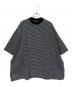 is-ness（イズネス）の古着「BALLOON STRIPES T SHIRT」｜ブラック×ホワイト