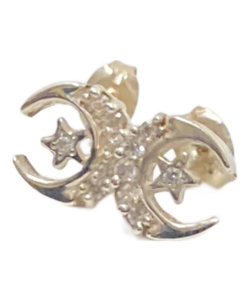 Loree Rodkin（ローリーロドキン）Loree Rodkin (ローリーロドキン) CRESCENT MOON PIERCE Silver / Zirconia サイズ:下記参照の古着・服飾アイテム