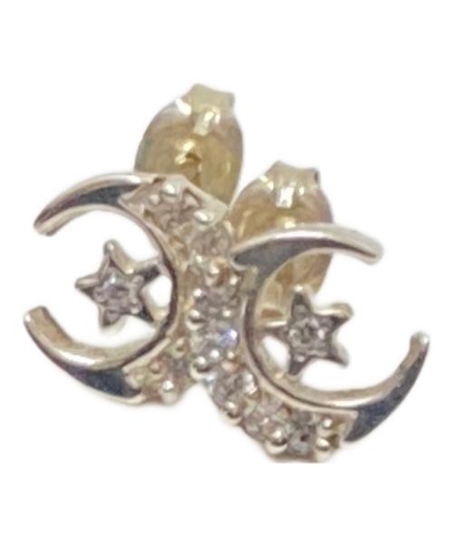 Loree Rodkin（ローリーロドキン）Loree Rodkin (ローリーロドキン) CRESCENT MOON PIERCE Silver / Zirconia サイズ:下記参照の古着・服飾アイテム