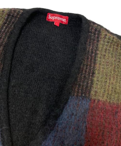 SUPREME（シュプリーム）SUPREME (シュプリーム) Brushed Grid Cardigan ブラック サイズ:Lの古着・服飾アイテム