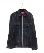 SUPREMEシュプリーム）の古着「2-Tone Corduroy Zip Up Shirt」｜ブラック