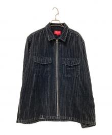 SUPREME（シュプリーム）の古着「2-Tone Corduroy Zip Up Shirt」｜ブラック