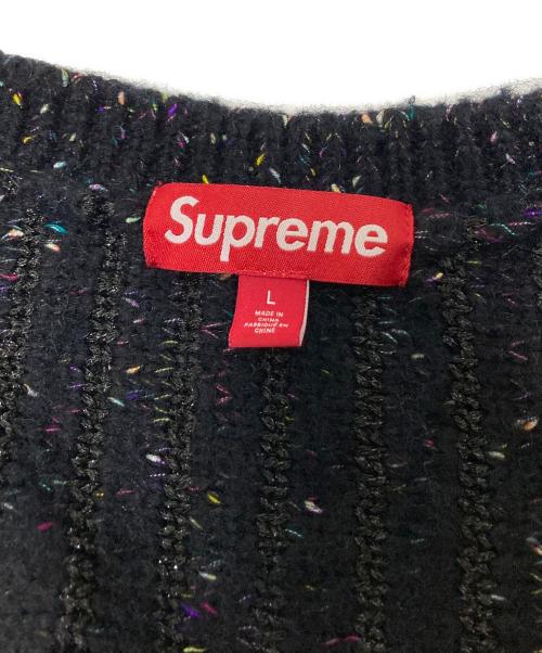 SUPREME（シュプリーム）SUPREME (シュプリーム) Confetti Cardigan ブラック サイズ:Lの古着・服飾アイテム