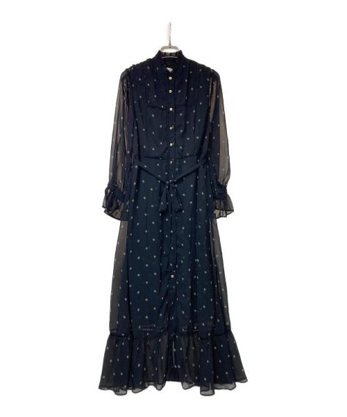 Ameri（アメリ）Ameri (アメリ) ドットワンピース ベージュ×ブラック サイズ:Sの古着・服飾アイテム