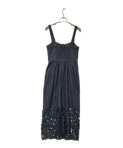 Ameri（アメリ）Ameri (アメリ) CUT WORK INDIGO DRESS グレー サイズ:Sの古着・服飾アイテム