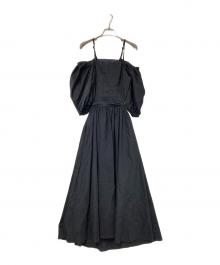 PUMA×Ameri（プーマ×アメリ）の古着「ナイロン混フレアワンピース」｜ブラック