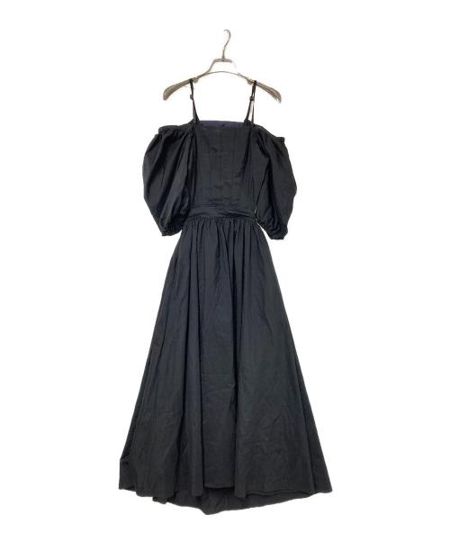 PUMA（プーマ）PUMA (プーマ) Ameri (アメリ) ナイロン混フレアワンピース ブラック サイズ:XSの古着・服飾アイテム