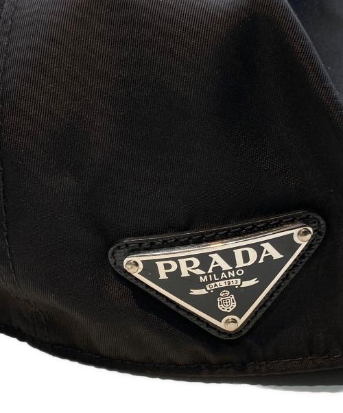 PRADA（プラダ）PRADA (プラダ) 三角ロゴプレートキャップ ブラック サイズ:下記参照の古着・服飾アイテム