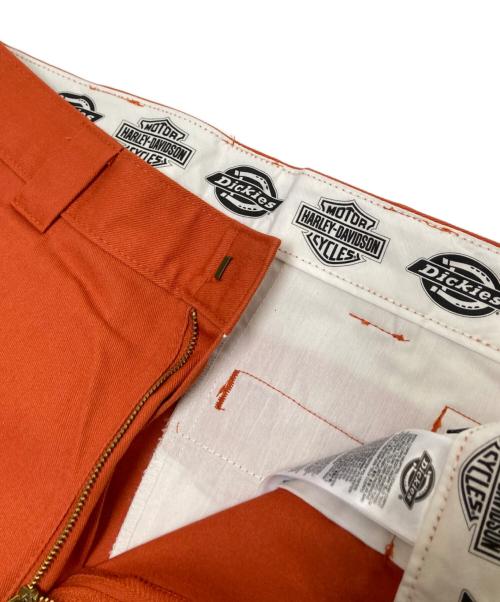 Dickies（ディッキーズ）Dickies (ディッキーズ) HARLEY-DAVIDSON (ハーレーダビッドソン) ワークパンツ オレンジ サイズ:32×34の古着・服飾アイテム