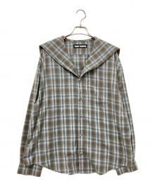 Candy Stripper（キャンディーストリッパー）の古着「SAILOR CHECK SHIRT」｜ブルー×ベージュ