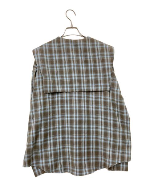 Candy Stripper（キャンディーストリッパー）Candy Stripper (キャンディーストリッパー) SAILOR CHECK SHIRT ブルー×ベージュ サイズ:FREEの古着・服飾アイテム