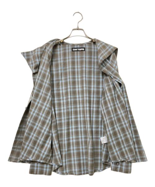 Candy Stripper（キャンディーストリッパー）Candy Stripper (キャンディーストリッパー) SAILOR CHECK SHIRT ブルー×ベージュ サイズ:FREEの古着・服飾アイテム
