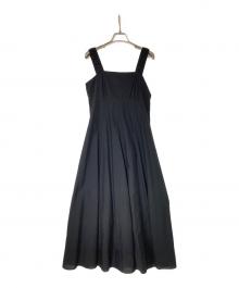 FRAY ID（フレイ アイディー）の古着「ワイドストラップステッチワンピース」｜ブラック